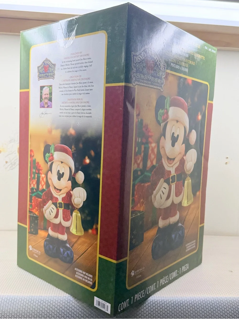 Disney Holiday Mickey Figurine in Red, Black & Gold